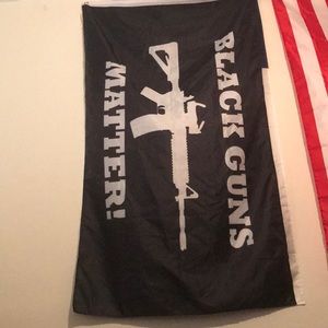 34 inches x 58 inches Black guns matter flag